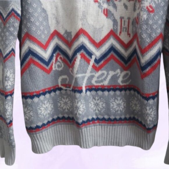 Game of Thrones HBO winter is here ugly christmas sweater in gray/white/red/blue - Picture 8 of 10